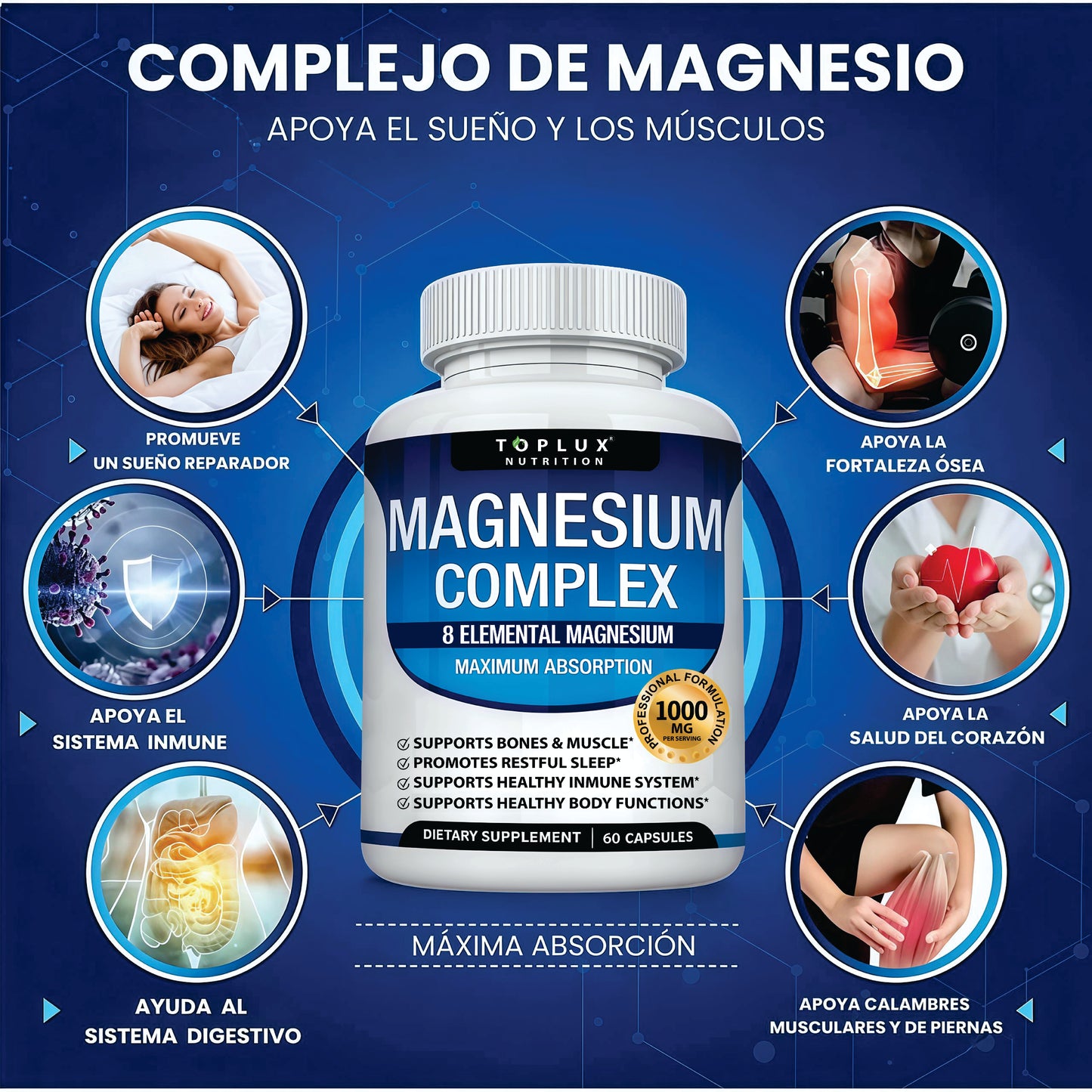 Magnesio Complex - Ultra Pureza 8 en 1